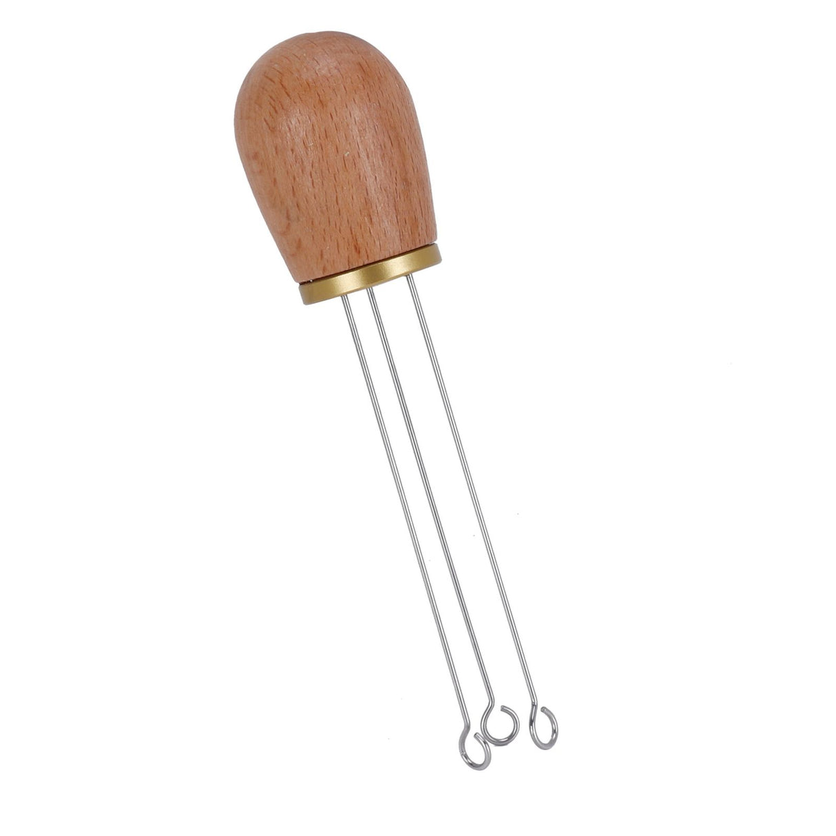 Needle Type Coffee Wooden Powder Dispenser Coffee Stirrer with Handle for Stiring CoffeeGolden