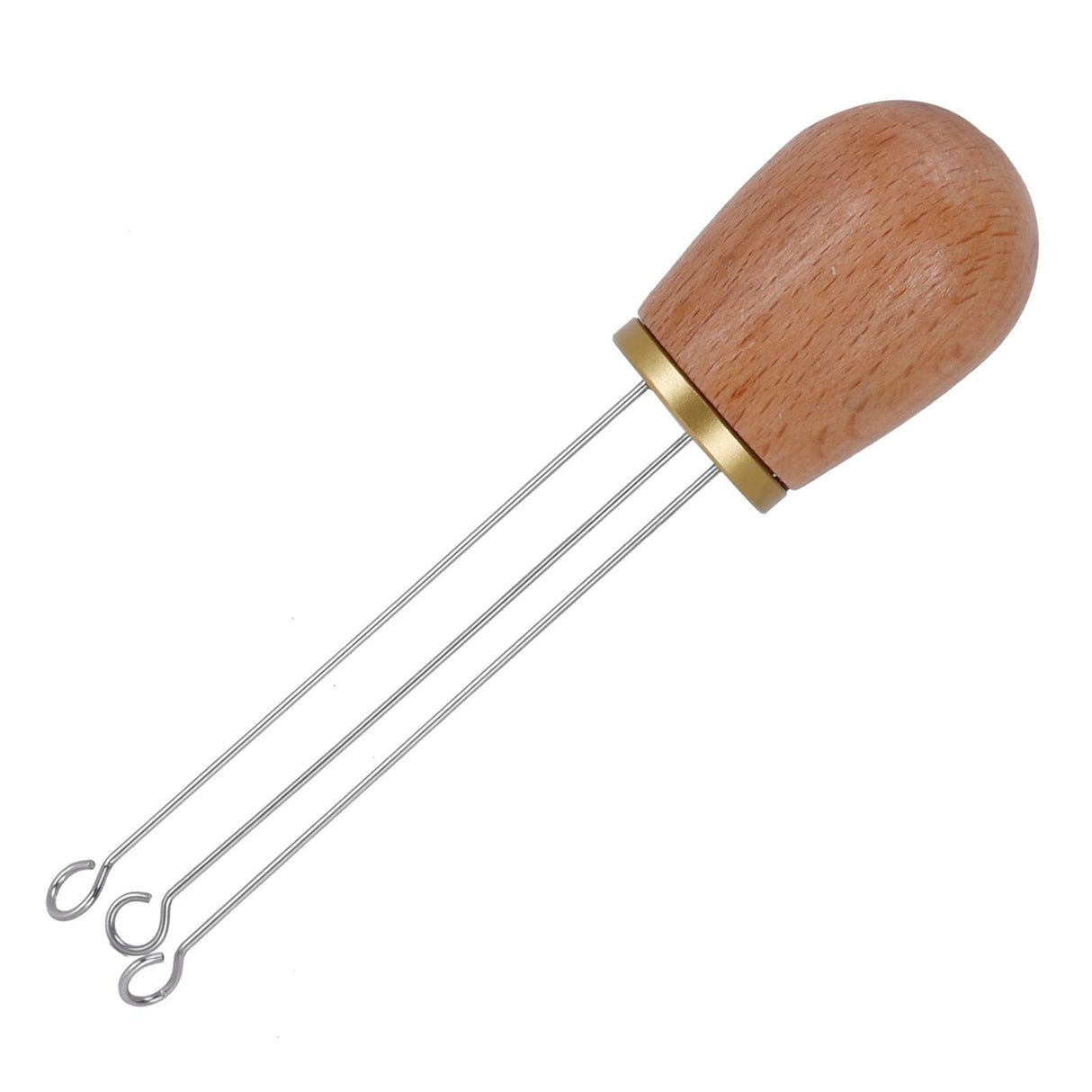 Needle Type Coffee Wooden Powder Dispenser Coffee Stirrer with Handle for Stiring CoffeeGolden