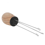 Needle Type Coffee Wooden Powder Dispenser Coffee Stirrer with Handle for Stiring CoffeeBlack