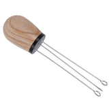 Needle Type Coffee Wooden Powder Dispenser Coffee Stirrer with Handle for Stiring CoffeeBlack