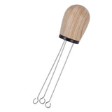 Needle Type Coffee Wooden Powder Dispenser Coffee Stirrer with Handle for Stiring CoffeeBlack