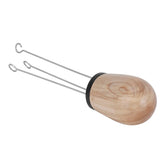 Needle Type Coffee Wooden Powder Dispenser Coffee Stirrer with Handle for Stiring CoffeeBlack