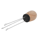 Needle Type Coffee Wooden Powder Dispenser Coffee Stirrer with Handle for Stiring CoffeeBlack