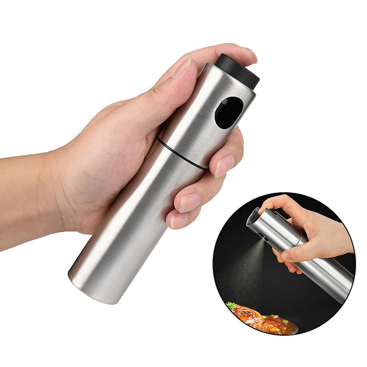 135ml Olive Oil Sprayer Dispenser Stainless Steel Seasoning Vinegar Spray Bottle Kitchen Tool