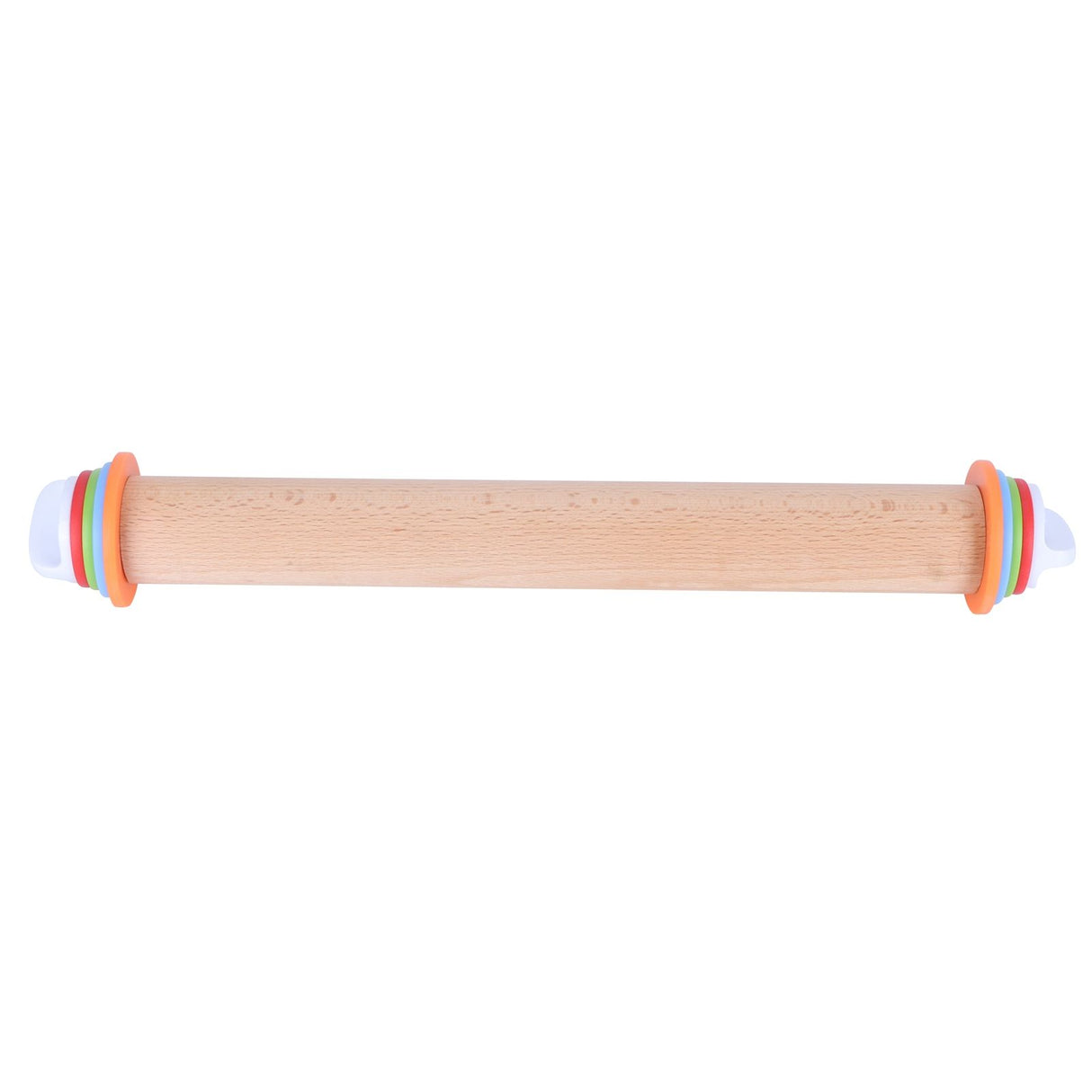 Adjustable Beech and PP Rolling Pin with Detachable Ring for Cake Egg Tart Kitchen Bakery