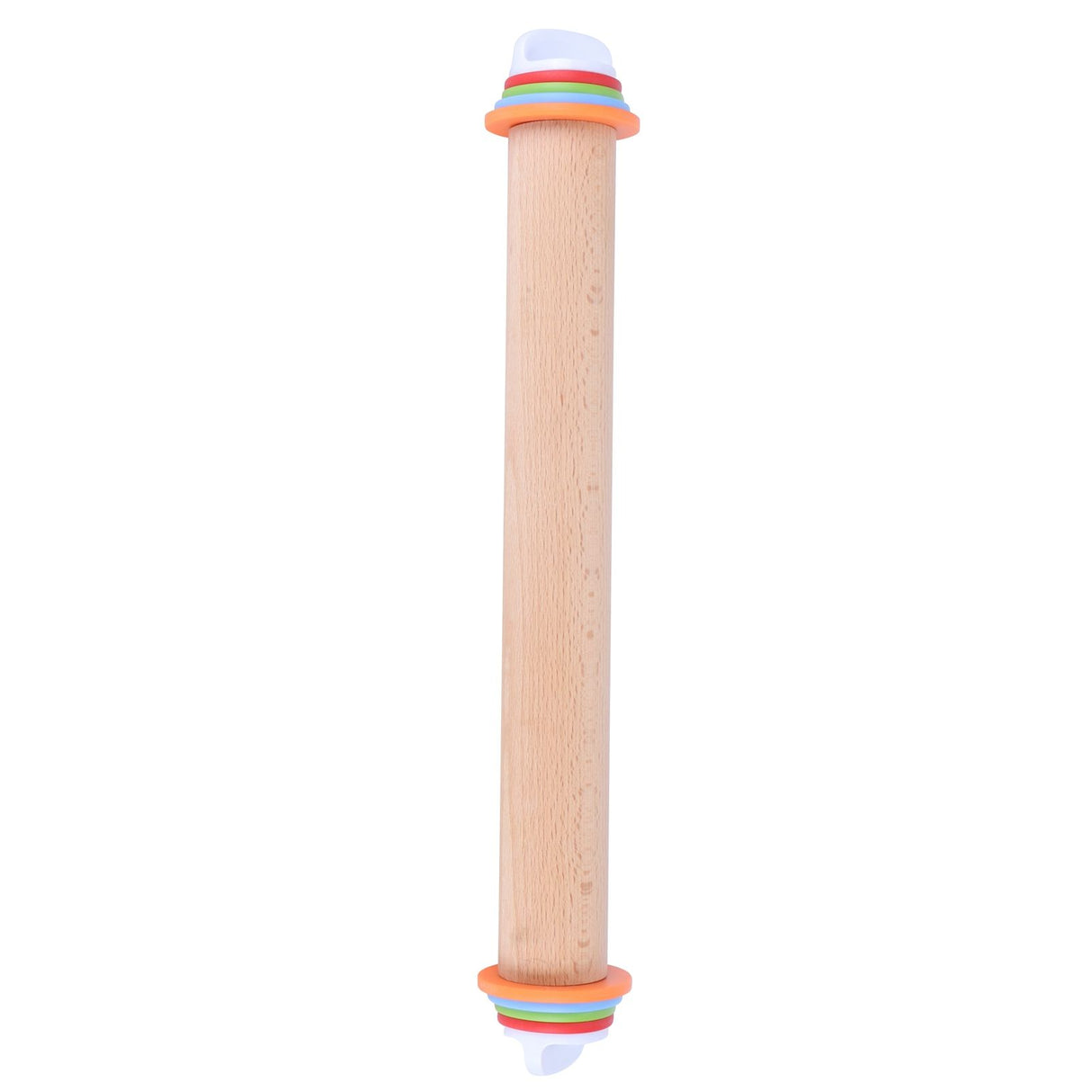 Adjustable Beech and PP Rolling Pin with Detachable Ring for Cake Egg Tart Kitchen Bakery