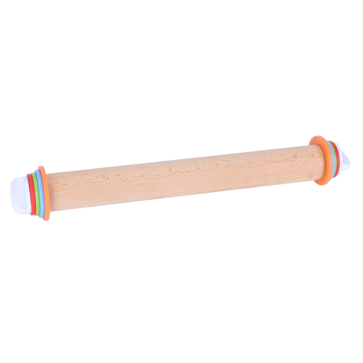Adjustable Beech and PP Rolling Pin with Detachable Ring for Cake Egg Tart Kitchen Bakery
