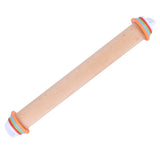 Adjustable Beech and PP Rolling Pin with Detachable Ring for Cake Egg Tart Kitchen Bakery