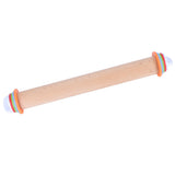 Adjustable Beech and PP Rolling Pin with Detachable Ring for Cake Egg Tart Kitchen Bakery