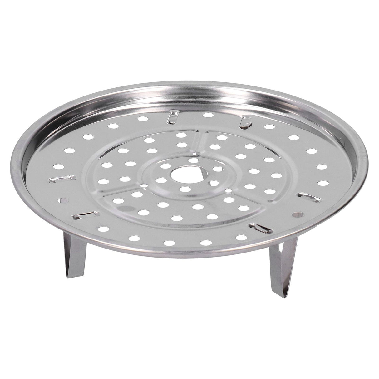 Stainless Steel Heat Resistant Steaming Rack Tripod Design Non Stick Rack for Food Cake(23.5CM )