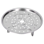 Stainless Steel Heat Resistant Steaming Rack Tripod Design Non Stick Rack for Food Cake(23.5CM )