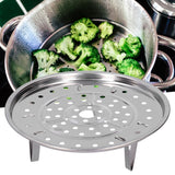 Stainless Steel Heat Resistant Steaming Rack Tripod Design Non Stick Rack for Food Cake(23.5CM ) - Extra Image