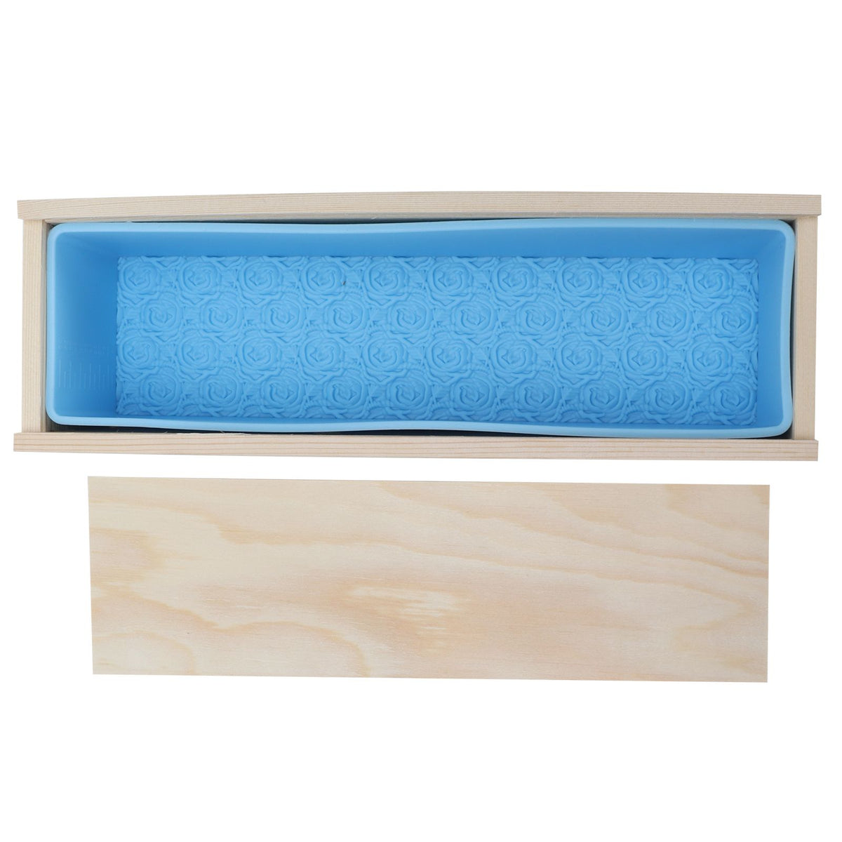 1200ml Silicone Rose Soap Mold Double Open DIY Hand-Made Soap Making Supplies Sky Blue