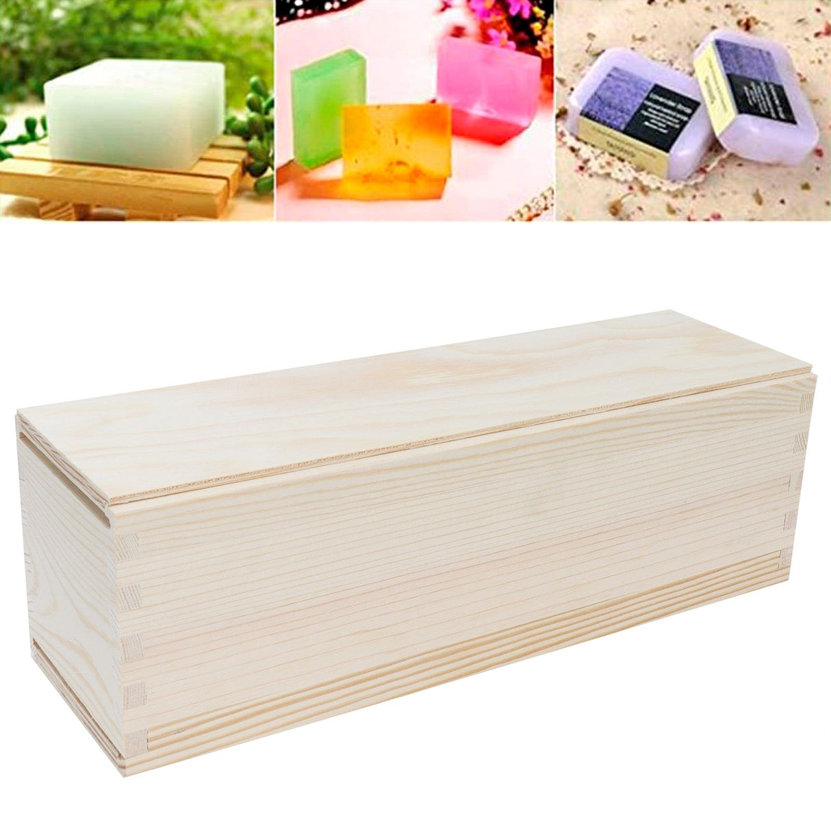 1200ml Silicone Rose Soap Mold Double Open DIY Hand-Made Soap Making Supplies Sky Blue