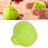 Green Silicone Garlic Peeler Food Grade Soft Material Peeling Tool for Home Kitchen