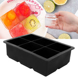 6‑Grid Silicone Square Ice Mold Food Grade Ice Cubes Tray Making Mold for Home Kitchen