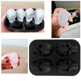 Distinctive Skull Shape Ice Mold Silicone Irregular Ice Cubes Tray for Home Bar Party Summer