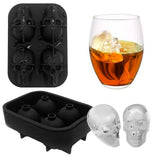 Distinctive Skull Shape Ice Mold Silicone Irregular Ice Cubes Tray for Home Bar Party Summer