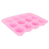 12-Grid Silicone Mold DIY Chocolate Cake Pudding Fondant Baking Mould Kitchen Supply - Top-Down View