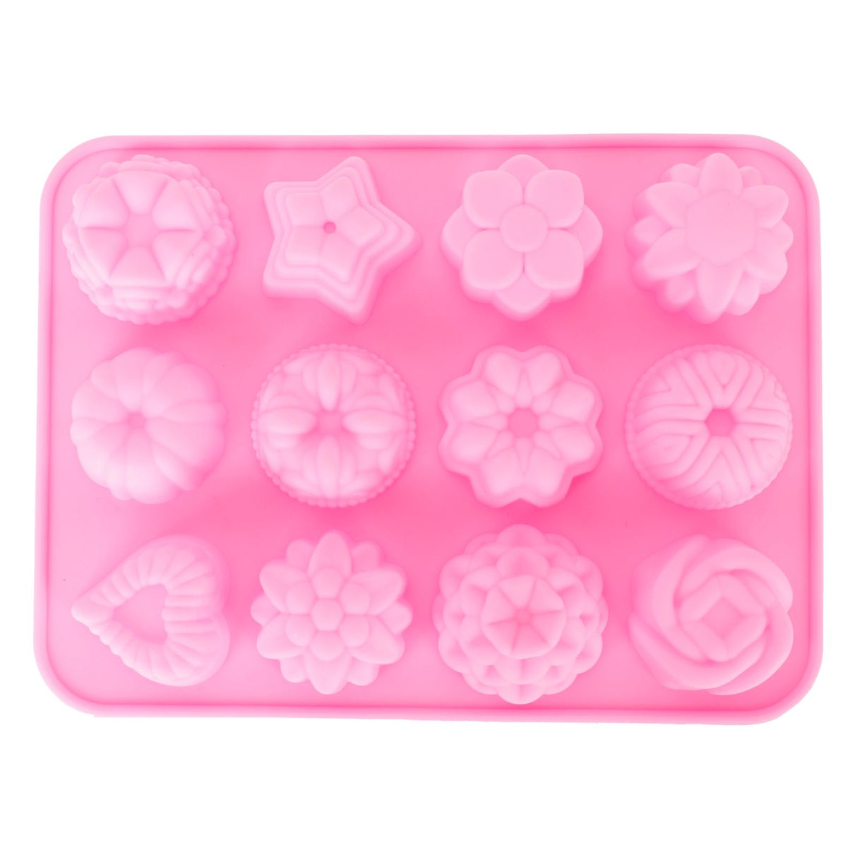 12-Grid Silicone Mold DIY Chocolate Cake Pudding Fondant Baking Mould Kitchen Supply