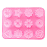 12-Grid Silicone Mold DIY Chocolate Cake Pudding Fondant Baking Mould Kitchen Supply