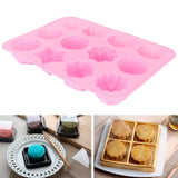 12-Grid Silicone Mold DIY Chocolate Cake Pudding Fondant Baking Mould Kitchen Supply
