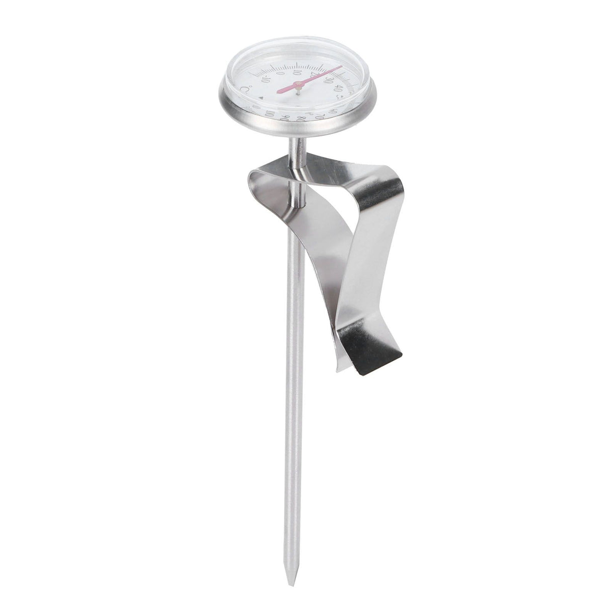 Coffee Thermometer Milk Frothing Dial Pointer Temperature Meter with Hook Kitchen Tool