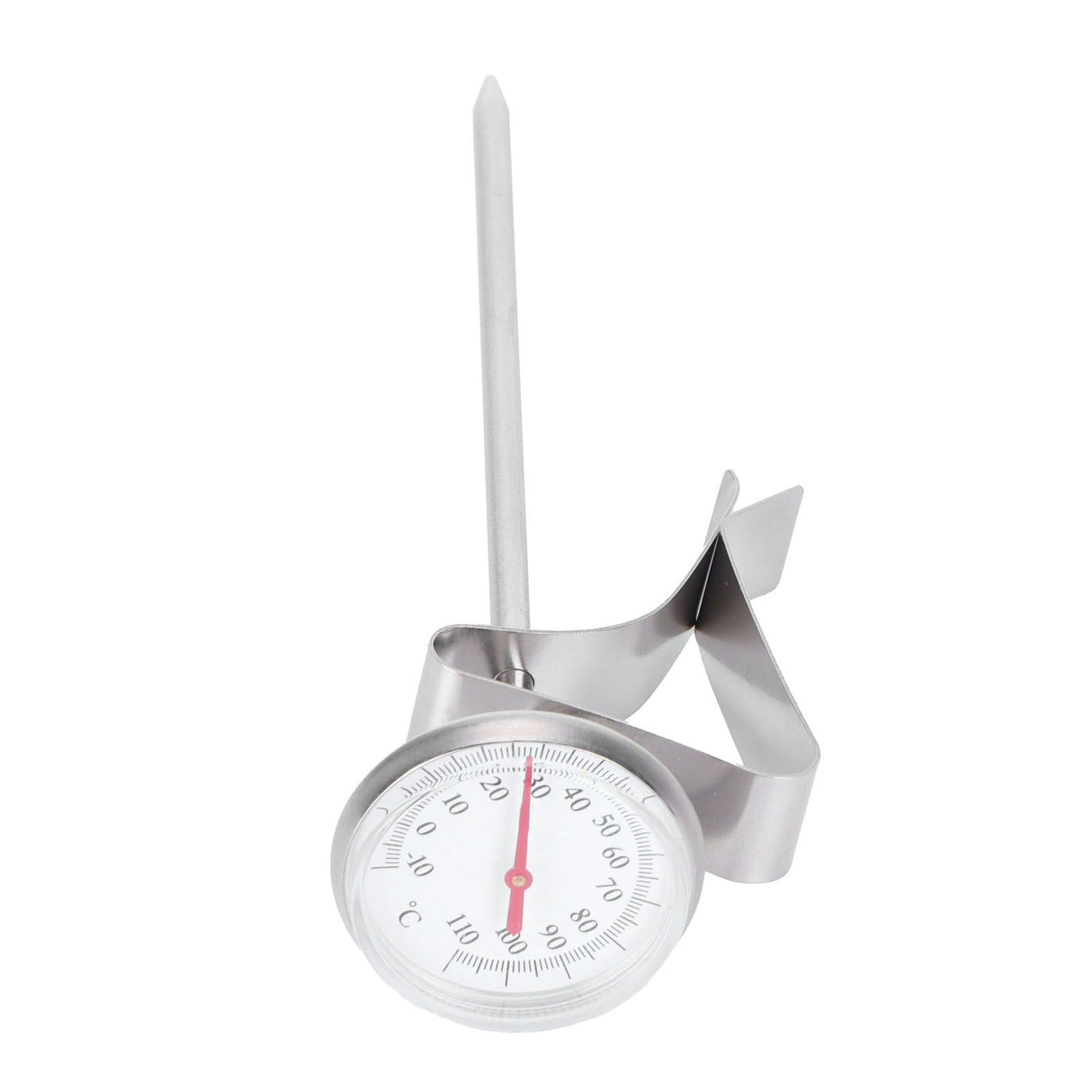 Coffee Thermometer Milk Frothing Dial Pointer Temperature Meter with Hook Kitchen Tool