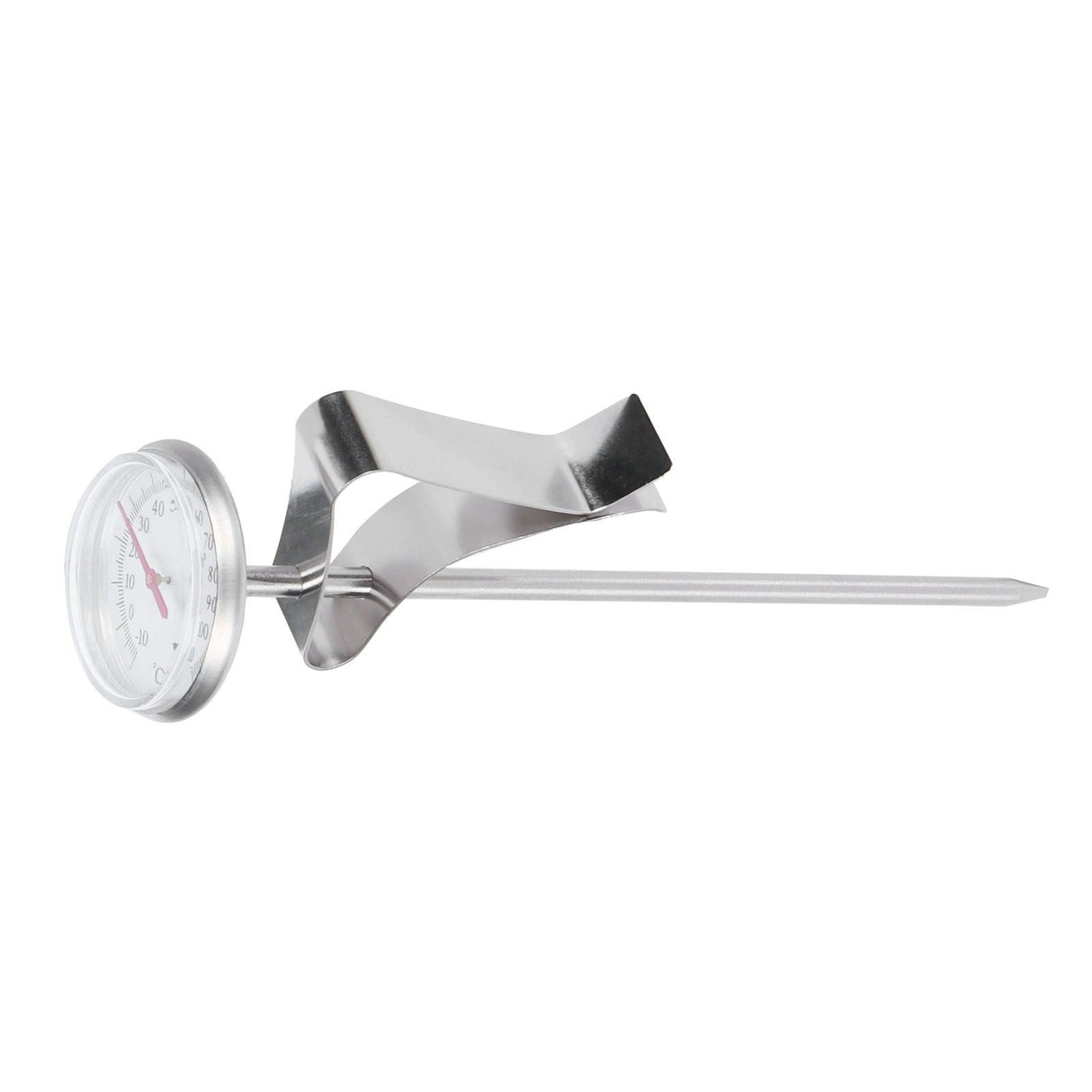 Coffee Thermometer Milk Frothing Dial Pointer Temperature Meter with Hook Kitchen Tool
