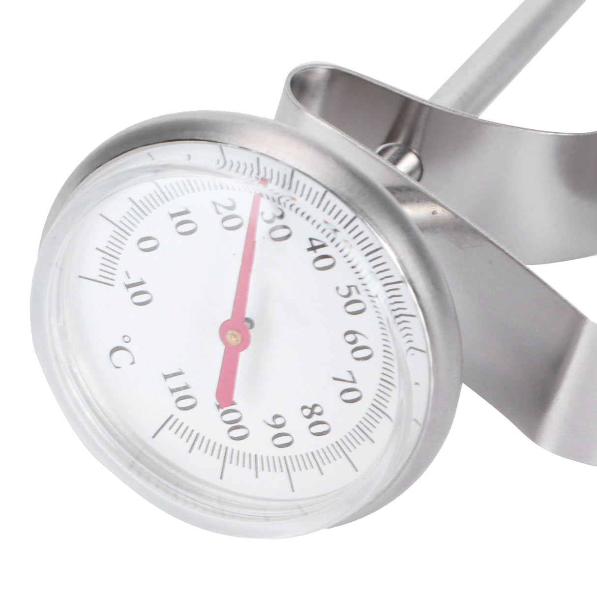 Coffee Thermometer Milk Frothing Dial Pointer Temperature Meter with Hook Kitchen Tool