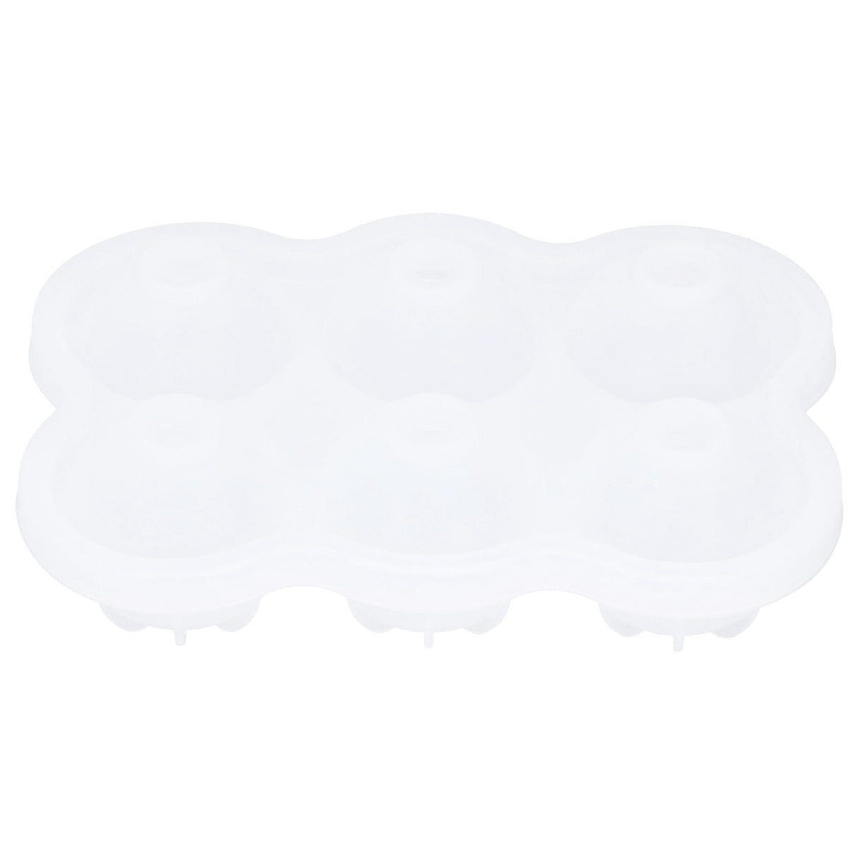 6‑Grid Silicone Ice Ball Mold with Leaking Hole Round Ice Tray for Kitchen Home Bar