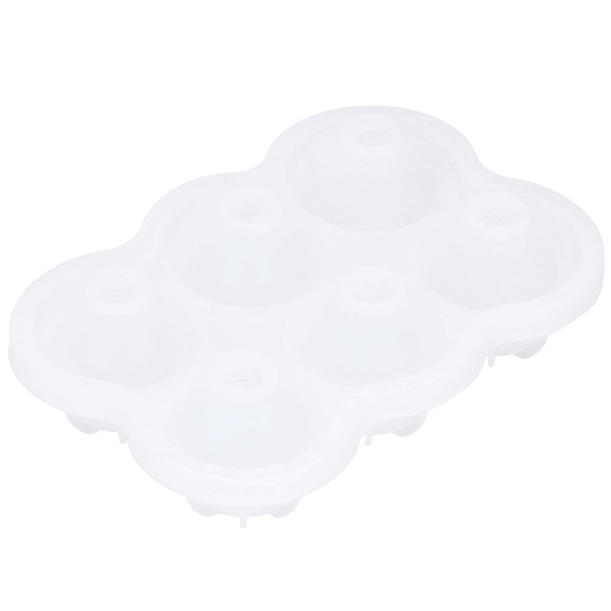 6‑Grid Silicone Ice Ball Mold with Leaking Hole Round Ice Tray for Kitchen Home Bar