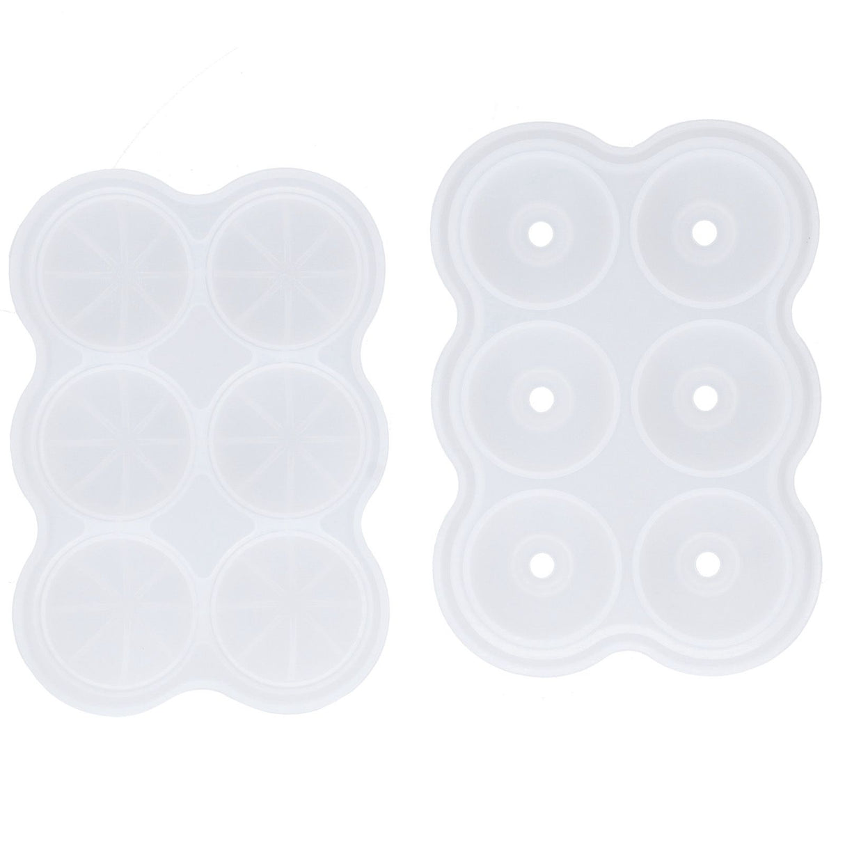 6‑Grid Silicone Ice Ball Mold with Leaking Hole Round Ice Tray for Kitchen Home Bar