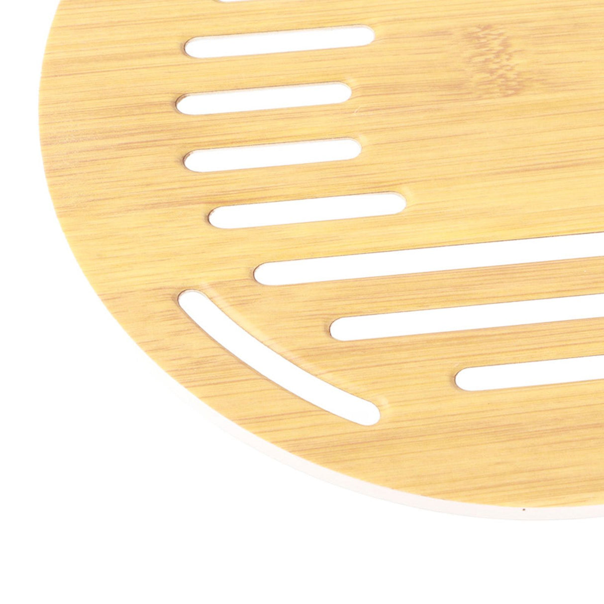 Bamboo Round Tea Tray Teapot Mat Serving Tray Drainage Water Storage Tea Set Home Supplies8in