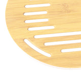 Bamboo Round Tea Tray Teapot Mat Serving Tray Drainage Water Storage Tea Set Home Supplies8in