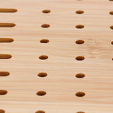 Rectangle Bamboo Tea Tray Teapot Mat Serving Tray Draining Board Tea Set Home Kitchen Use13in 1100ml