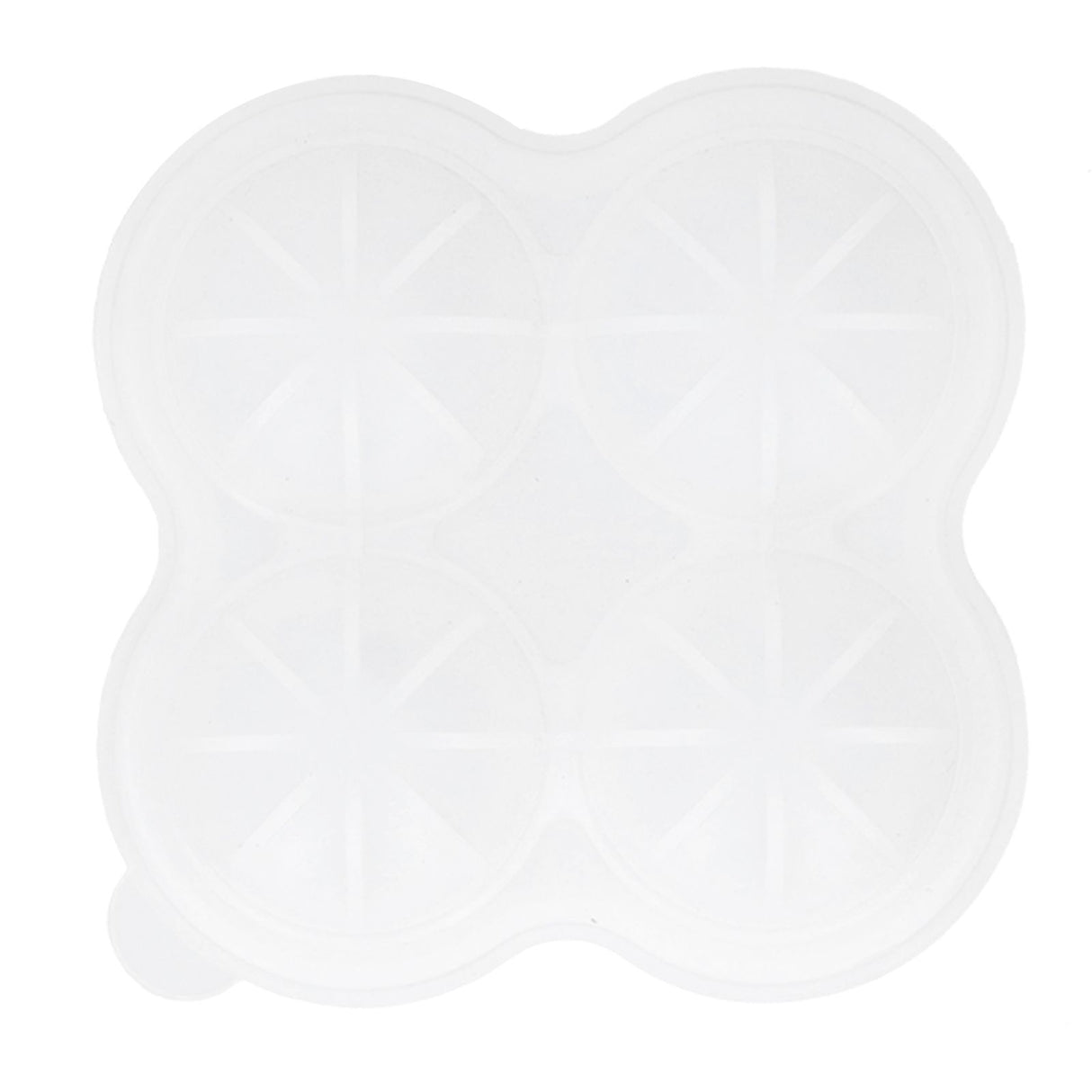 4‑Grid Round Shape Mold Food Grade Silicone Ice Cream Mould for Kitchen Utensils