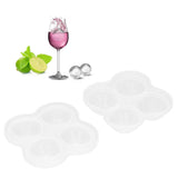 4‑Grid Round Shape Mold Food Grade Silicone Ice Cream Mould for Kitchen Utensils - Extra Image