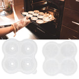 4‑Grid Round Shape Mold Food Grade Silicone Ice Cream Mould for Kitchen Utensils