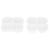 4‑Grid Round Shape Mold Food Grade Silicone Ice Cream Mould for Kitchen Utensils