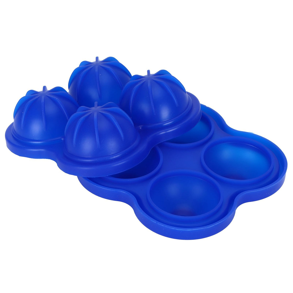 4 Hole Ice Cubes Mold Silicone Ice Ball Maker Mould Tray for Home Kitchen SuppliesDark Blue