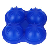 4 Hole Ice Cubes Mold Silicone Ice Ball Maker Mould Tray for Home Kitchen SuppliesDark Blue