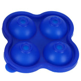 4 Hole Ice Cubes Mold Silicone Ice Ball Maker Mould Tray for Home Kitchen SuppliesDark Blue