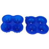 4 Hole Ice Cubes Mold Silicone Ice Ball Maker Mould Tray for Home Kitchen SuppliesDark Blue