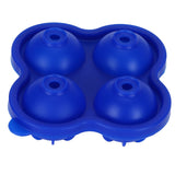 4 Hole Ice Cubes Mold Silicone Ice Ball Maker Mould Tray for Home Kitchen SuppliesDark Blue - Extra Image