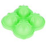 4 Hole Ice Cubes Mold Silicone Ice Ball Maker Mould Tray for Home Kitchen SuppliesGreen
