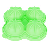 4 Hole Ice Cubes Mold Silicone Ice Ball Maker Mould Tray for Home Kitchen SuppliesGreen - Rear View