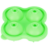 4 Hole Ice Cubes Mold Silicone Ice Ball Maker Mould Tray for Home Kitchen SuppliesGreen