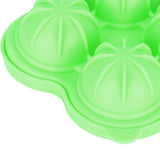 4 Hole Ice Cubes Mold Silicone Ice Ball Maker Mould Tray for Home Kitchen SuppliesGreen
