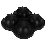 4 Hole Ice Cubes Mold Silicone Ice Ball Maker Mould Tray for Home Kitchen SuppliesBlack
